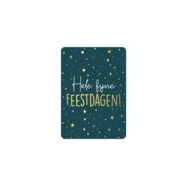 Kerst Ansichtkaart - goud folie - a6