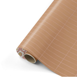 Cadeaupapier Slim tiles - naturel - 50cm x 3 m