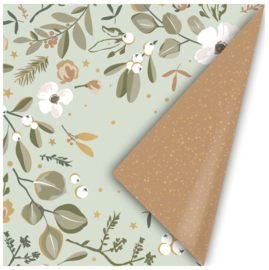 Cadeaupapier Let’s Decorate ’25 - groen fudge - 30 cm x 3 meter