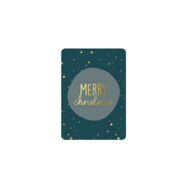Kerst Ansichtkaart - goud folie - a6