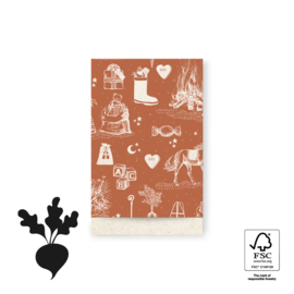 Cadeauzakjes Sinterklaas vintage cognac - 12x19 cm (M) - 5 Stuks