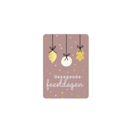 Kerst Ansichtkaart - goud folie - a6
