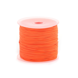 Elastiek - fluor oranje - 1mm x 3 meter