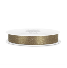 Satijnlint visgraat - Taupe goud - 15mm x 3 m