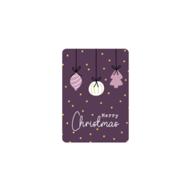 Kerst Ansichtkaart - goud folie - a6