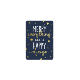 Kerst Ansichtkaart - goud folie - a6