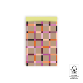 Cadeauzakjes art taupe - 12x19 cm (M) - 5 Stuks