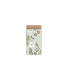 Cadeauzakje Let’s decorate ’25 - groen - 7x13 cm - 5 stuks