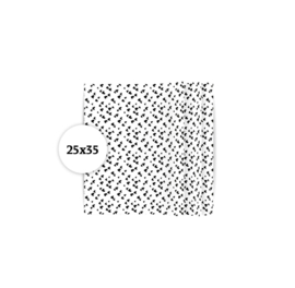 Vloeipapier Solo hearts - Zwart  - S - 5 stuks