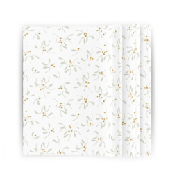 Vloeipapier Mistletoe Memories - wit groen - 5 stuks