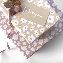 Cadeaupapier Millefleurs zand pastel neon