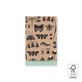 Cadeauzakjes Insects Taupe - Pistache- 12x19 cm (M) - 5 Stuks
