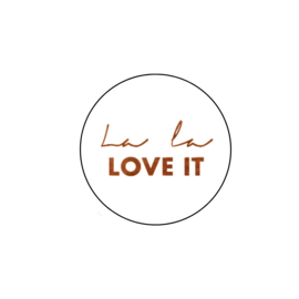 Stickers La La love - brons  wit - 6 Stuks