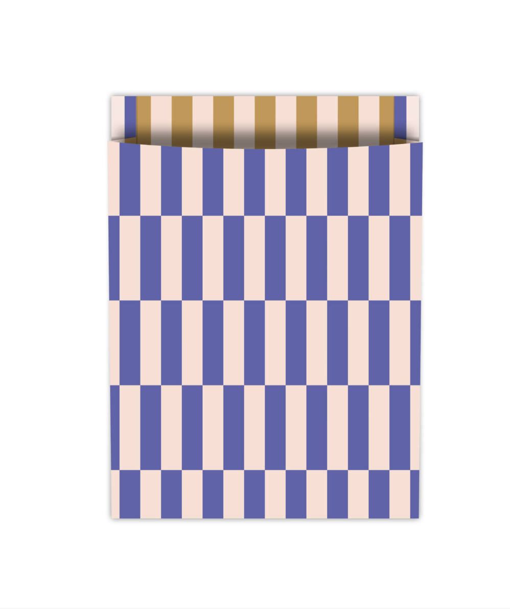 Cadeau zakjes Colorblocking Duotone - Blauw- xl - 5 stuks
