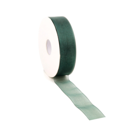 Organza deep green - 25mm x 3 meter