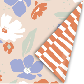 Cadeaupapier off white rose - 30 cm x 3 meter
