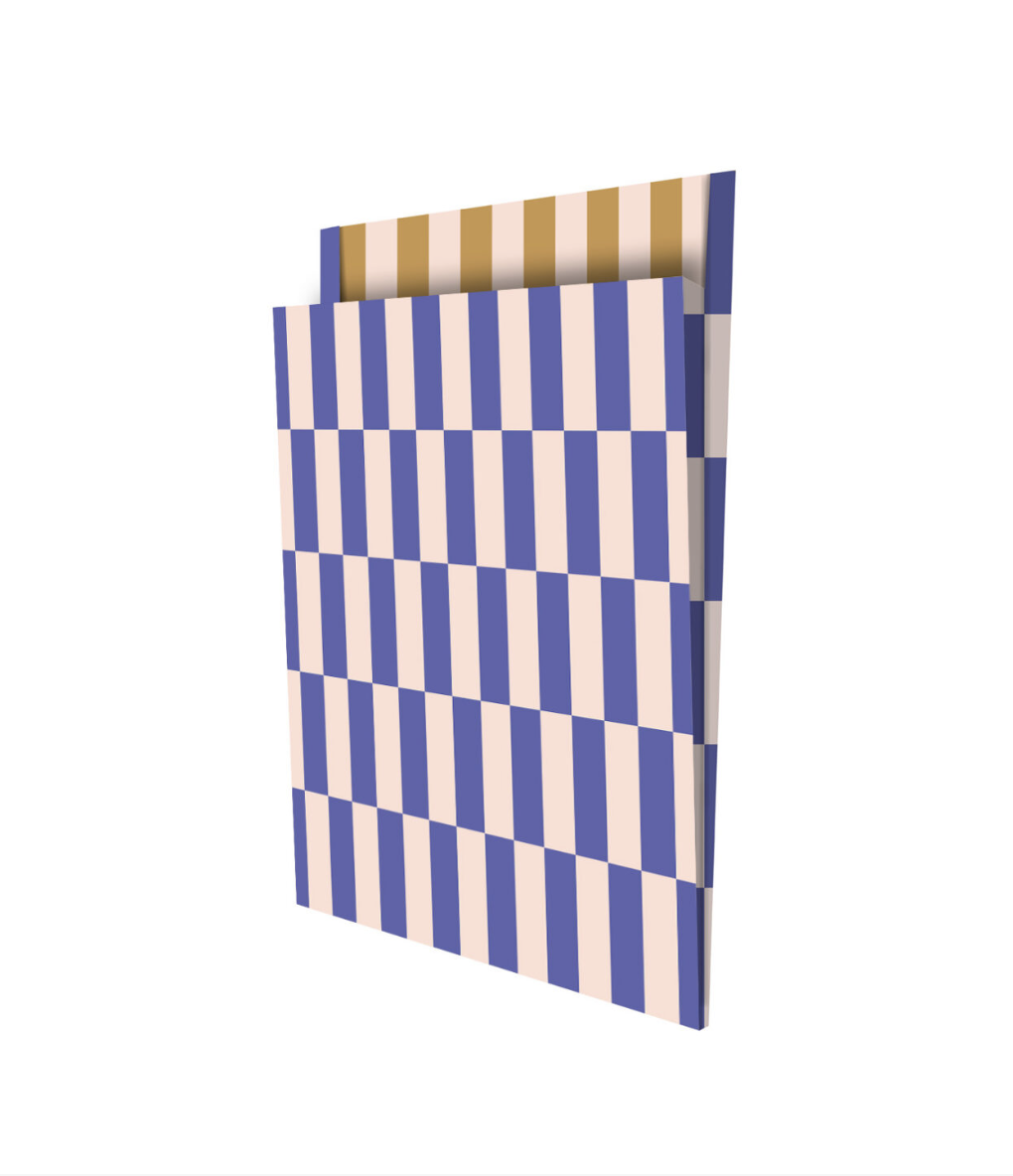 Cadeau zakjes Colorblocking Duotone - Blauw- xl - 5 stuks