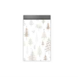 Tree Diversity – cadeauzakjes - Wit champagne - 12 x 19 cm (M) - 5 Stuks