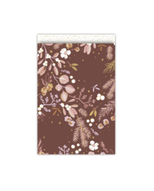 Cadeauzakje Let’s decorate ’25 - bordeaux rood - 17x25cm - 5 Stuks