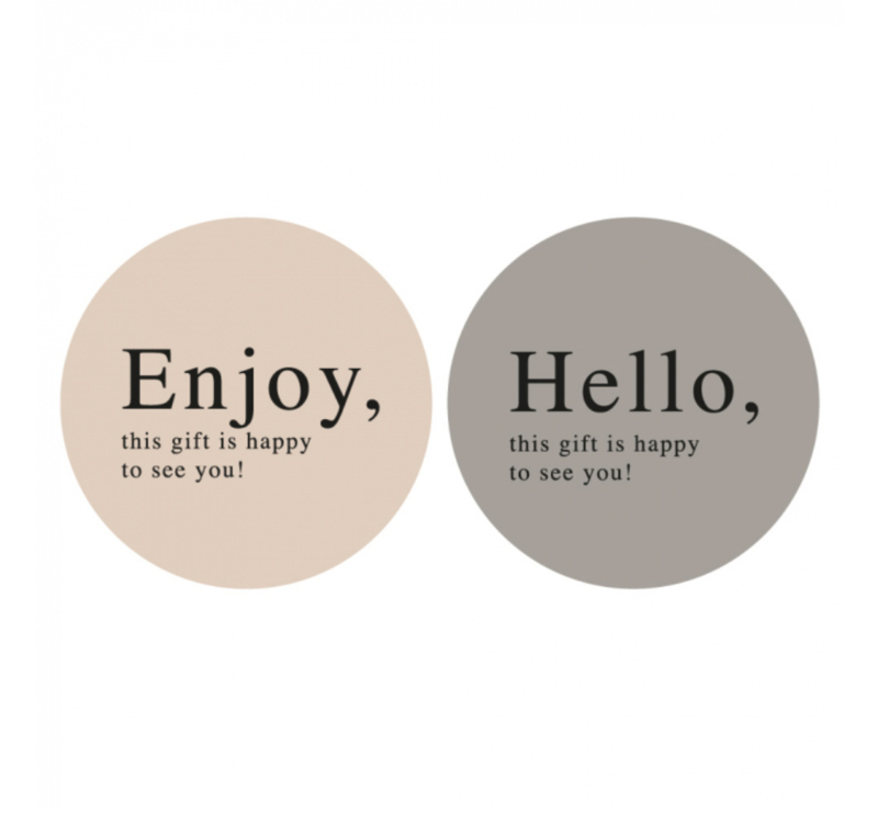 Stickers sluitzegel - Duo - Hello - Enjoy - 6 stuks