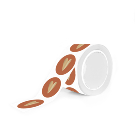 Sticker Hart | Cognac - Goud