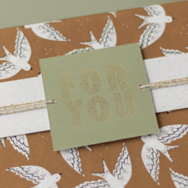 Cadeaulabel For you | 2 stuks