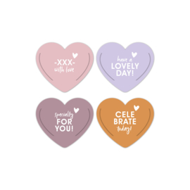 Cadeaulabel Hearts Spring | 4 stuks