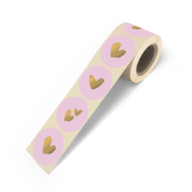 Sticker Solo Hearts | Roze