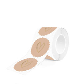 Sticker Heart Gold- Nude