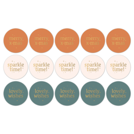 Sticker Christmas Text Mix | Nostalgic