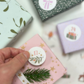 Advent Stickervellen A4 | 25 stuks