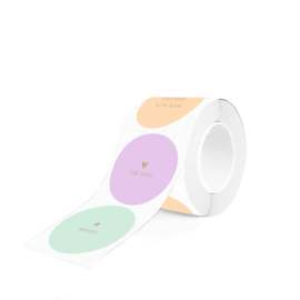Sticker Multi Text Gold- Pastel