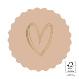 Sticker Heart Gold- Nude