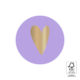 Sticker Hart | Lila - Goud