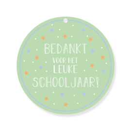 Cadeaulabel | Bedankt voor het leuke schooljaar