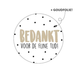 Sticker "Bedankt voor de fijne tijd"