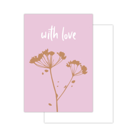 Mini-kaart Flowers | With Love