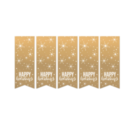 Sticker Happy Hollidays | Goud