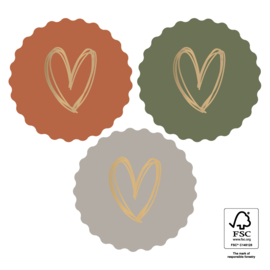 Sticker Multi Heart | Gold Nature