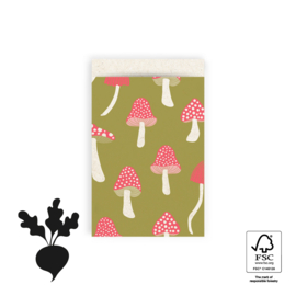 Cadeauzakje Mushrooms | 12 x 19 CM