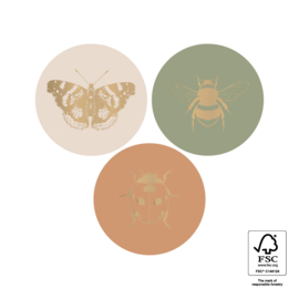 Stickers Nature Insects | Faded kleuren