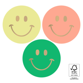 Sticker Multi Smiley- Gold
