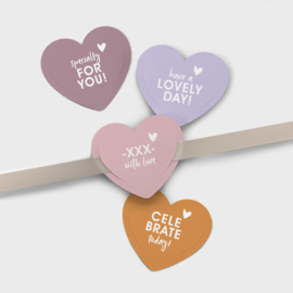 Cadeaulabel Hearts Spring | 4 stuks