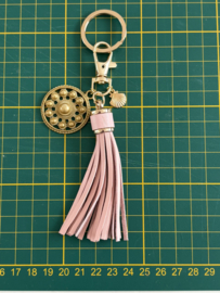 Tassenhanger Zeeuwse Knoop en schelp roze