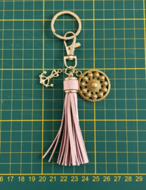 Tassenhanger Zeeuwse Knoop en anker roze