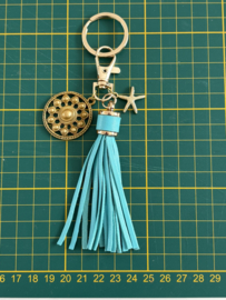 Tassenhanger Zeeuwse Knoop en zeester blauw