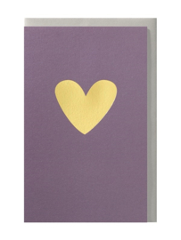 Kaart Paars met Goudkleurig hartje