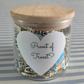 Glazen voorraadpot met Johnny Doodle Fudge (salty caramel)