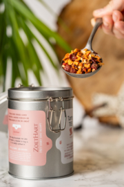 ZoetHart - Theeblik met 100 gram zachte fruitige thee (Tante Tee)