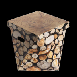 Dutch Design basket Houtblokken opbergdoos